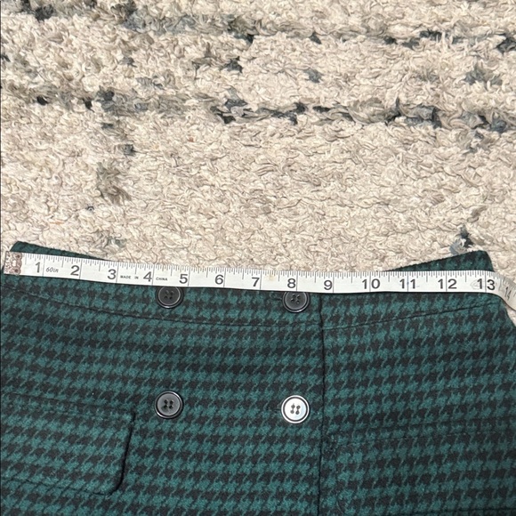 TWEED Forever 21 Dark Green Checkered Mini Skirt - Picture 4 of 10